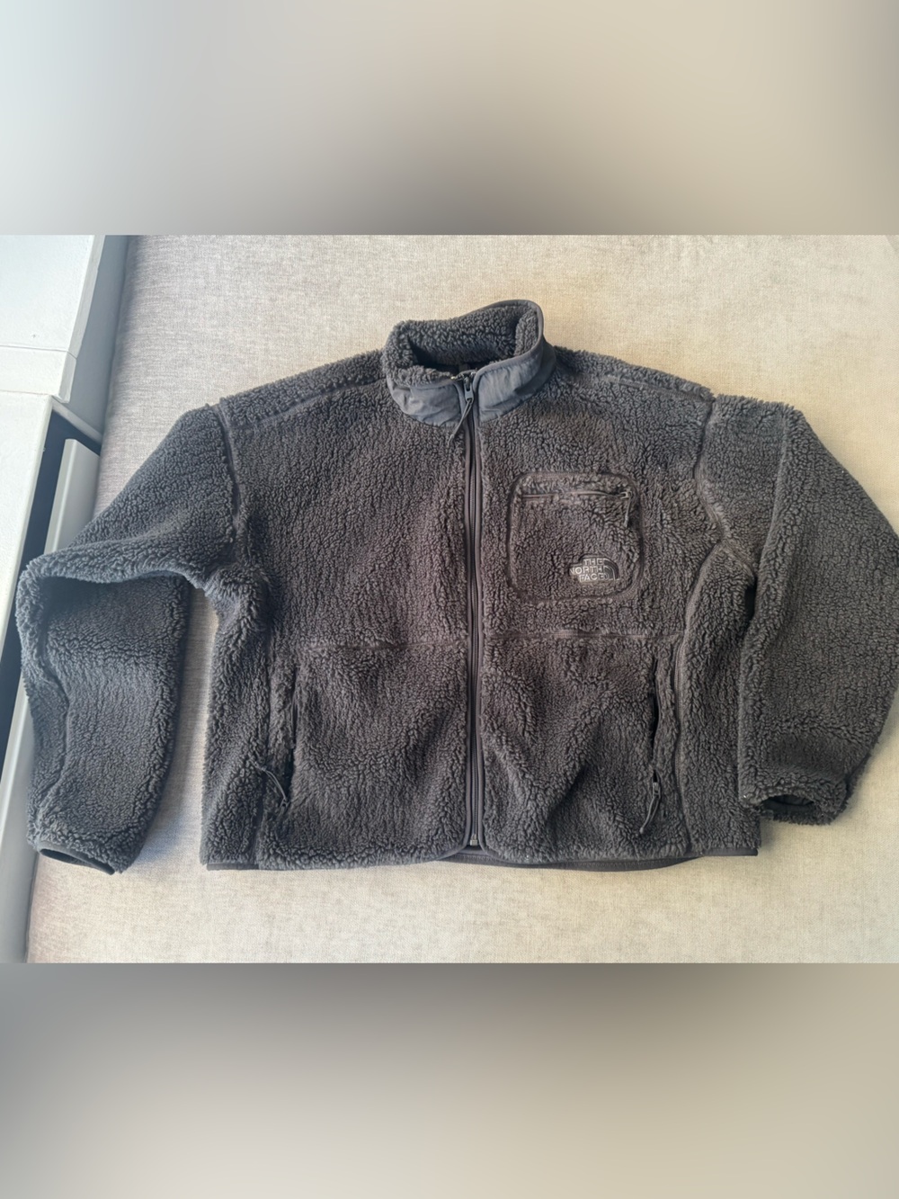 Black North Face Fleece Cropped Jacket